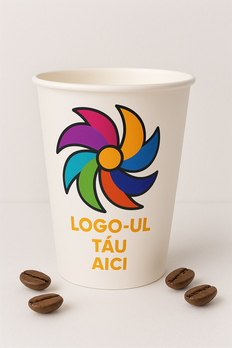 Pahar de carton Jandy personalizat cu logo multicolor